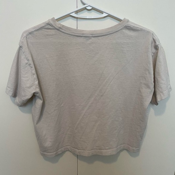 Garage Cropped White Sun and Moon T-Shirt - Picture 2 of 4